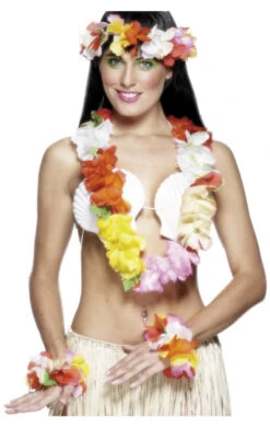 Smiffys Multicolour Hawaiian Leis Set