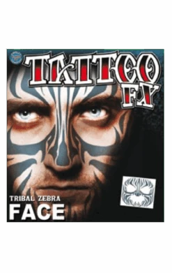 Tribal Zebra Face Tattoo