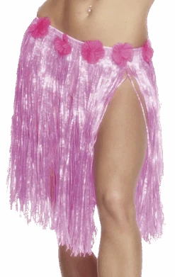 Smiffys Pink Hula Flower Skirt