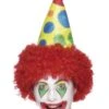 Smiffys Yellow Clown Hat With Red Wig Accessory -Palmer Sales 00001864p