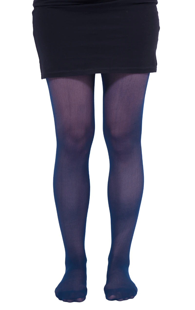Adult Thick Translucent Tights Blue 3 Adult Thick Translucent Tights Blue