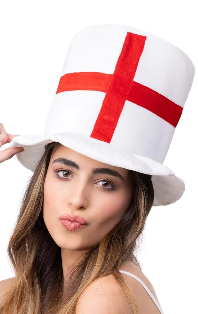 GENERIC Unisex Deluxe England Flag Top Hat 4 GENERIC Unisex Deluxe England Flag Top Hat - Image 2