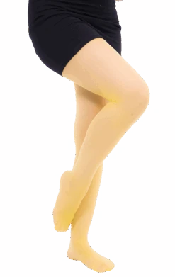 Adult Thick Translucent Tights Yellow