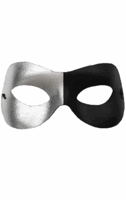 GENERIC Adult Black And Silver Domino Facepiece