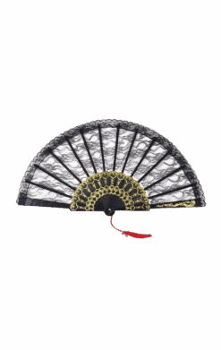 Black Lace Fan Accessory