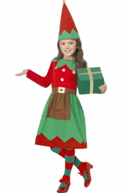 Smiffys Kids Elf Girl Christmas Costume
