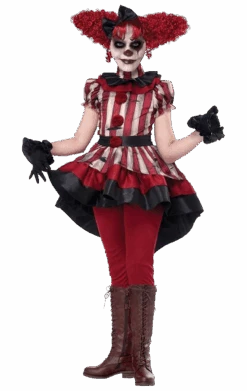 Girls Wicked Clown Halloween Costume