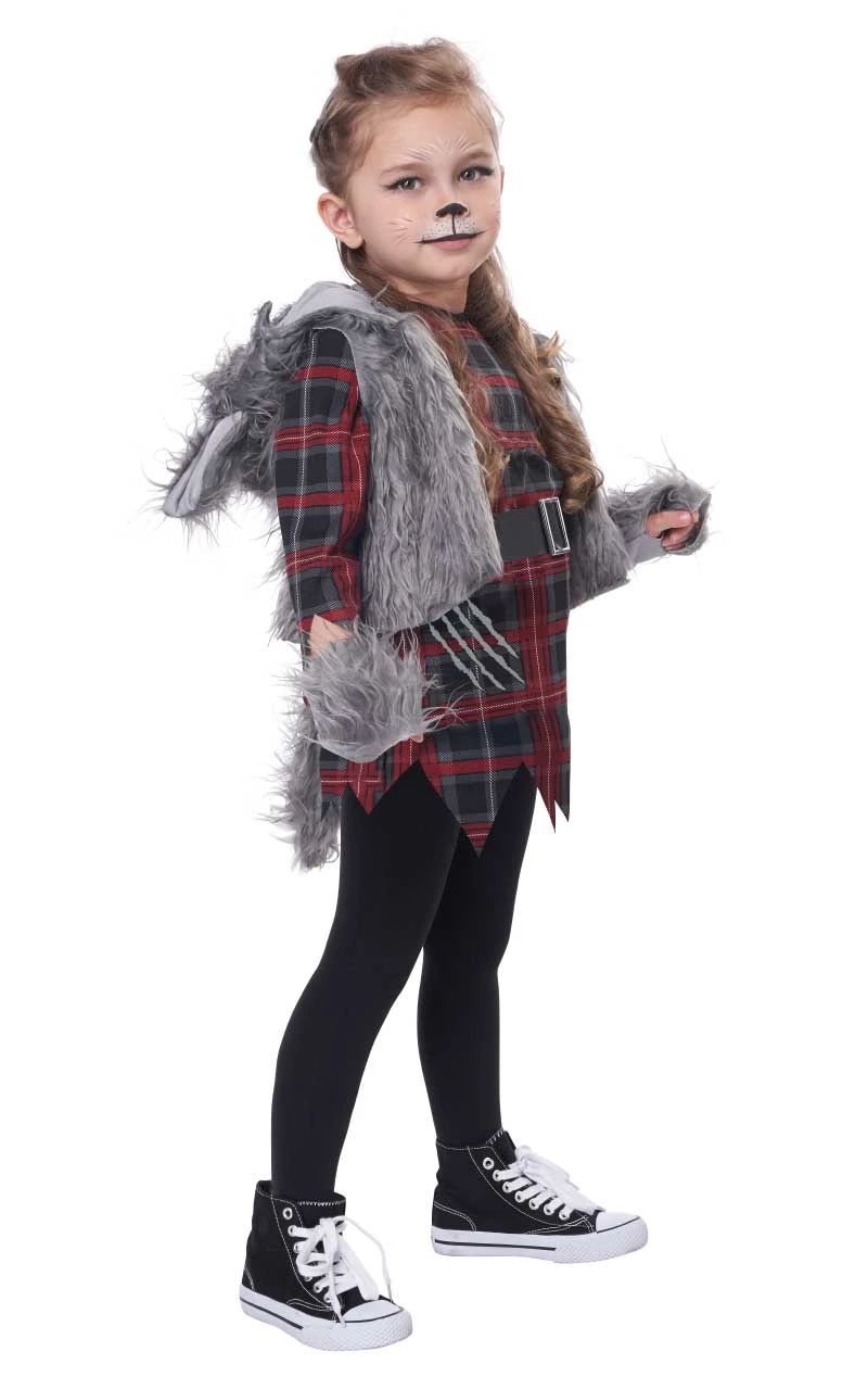 Kids Wee-Wolf Girl Costume 4 Kids Wee-Wolf Girl Costume - Image 2