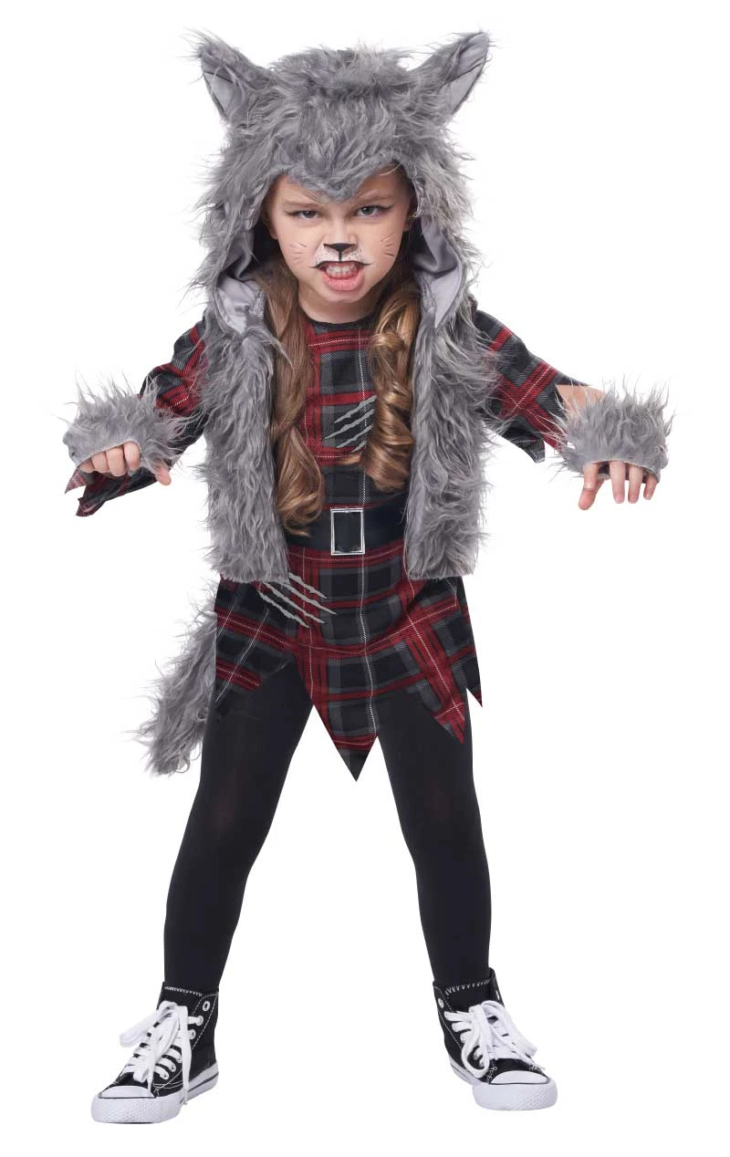 Kids Wee-Wolf Girl Costume 3 Kids Wee-Wolf Girl Costume