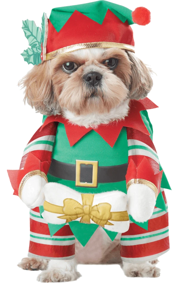 Elf Pup Dog Costume 3 Elf Pup Dog Costume