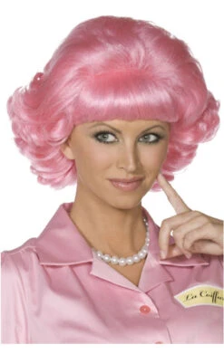Smiffys Womens Grease Frenchy Pink Wig