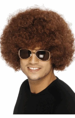 Smiffys Brown Unisex Economy Afro Wig