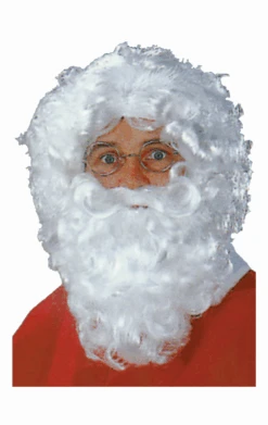 Deluxe Santa Wig And Beard Set