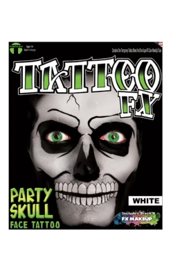 White Party Skull Tattoo FX