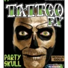 Metallic Gold Party Skull Tattoo FX -Palmer Sales 00008264p