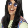 Smiffys Black 60s Hippie Wig