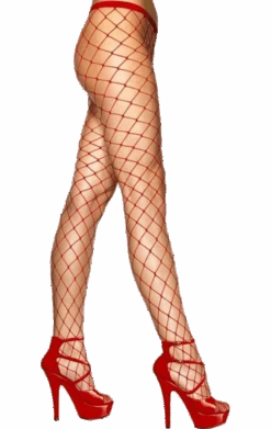 Smiffys Red Whale Fishnet Tights