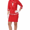 Adult Sizzling Red Air Hostess Costume -Palmer Sales 00011704p