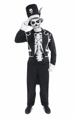 Mens Sophisticated Skeleton Costume