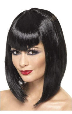 Smiffys Womens Black Bob Vampire Wig