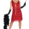 Adult 1920s Red Flapper Costume -Palmer Sales 00012638p