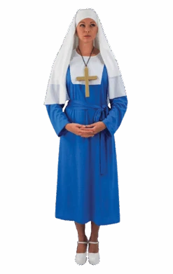 Womens Blue Nun Costume