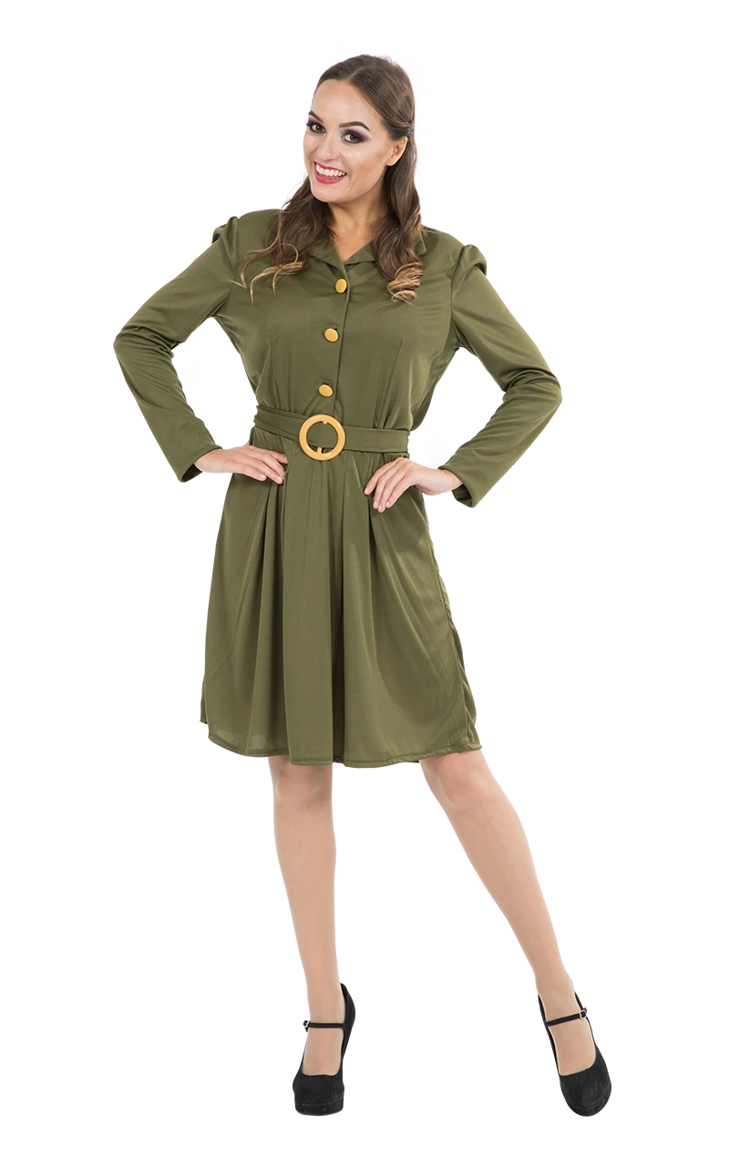 Adult WW2 1940s Military Dress 3 Adult WW2 1940s Military Dress