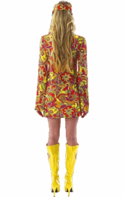 Female 1960s Hippie Costume -Palmer Sales 00013469a02