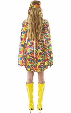 Adult 1960s Flower Power Hippy Costume -Palmer Sales 00013844a02