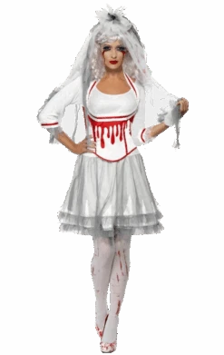 Smiffys Womens Blood Drip Bride Halloween Costume