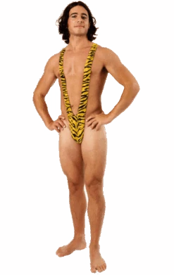 Adult Borat Mankini Tiger Thong Swimsuit