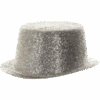 Silver Glitter Top Hat Accessory -Palmer Sales 00015372p