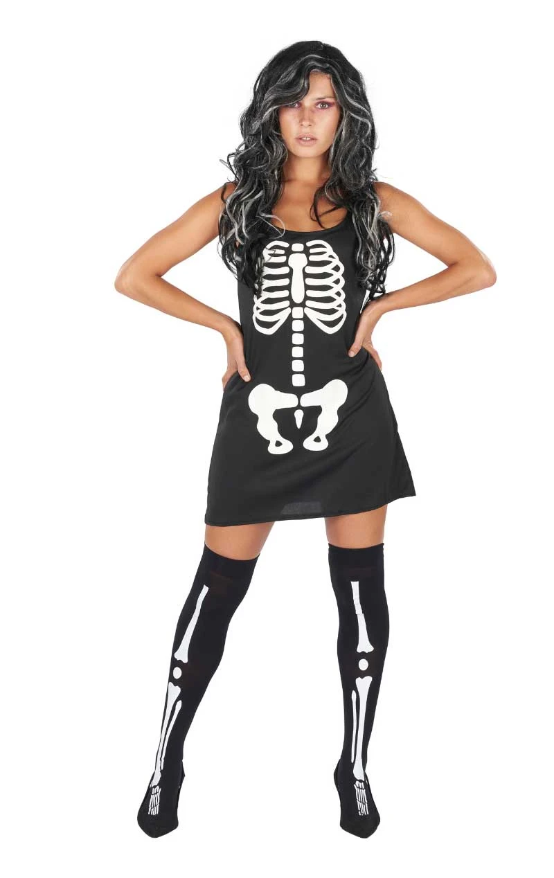 Womens Simple Skeleton Costume 3 Womens Simple Skeleton Costume