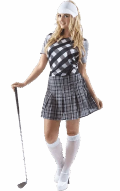 Womens Black Golfer Costume