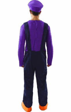 Adult Waluigi Super Mario Costume -Palmer Sales 00016894a02