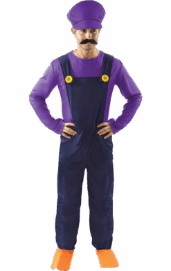 Adult Waluigi Super Mario Costume