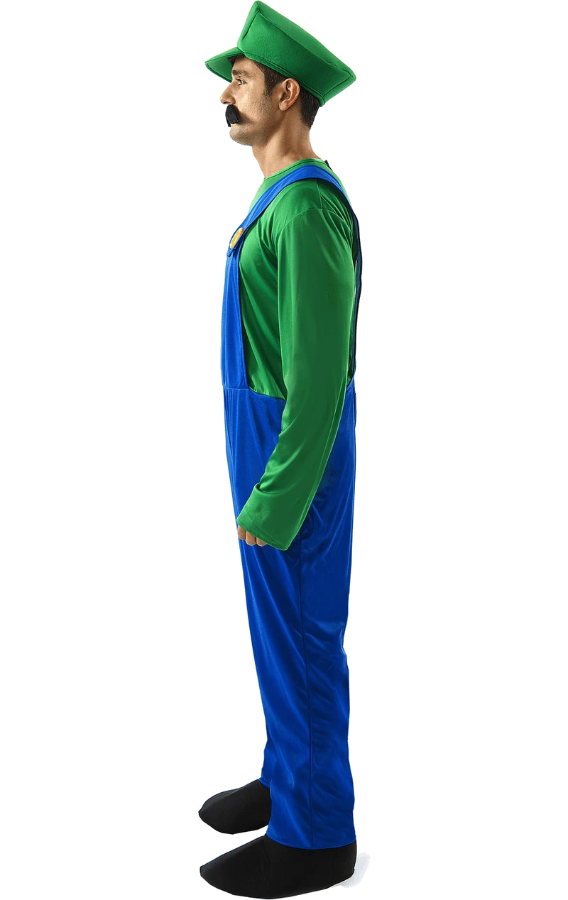 Mens Luigi Super Mario Costume 4 Mens Luigi Super Mario Costume - Image 2