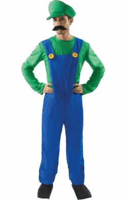 Mens Luigi Super Mario Costume