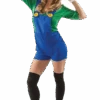 Adult Female Luigi Super Mario Costume -Palmer Sales 00017095p