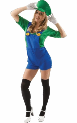 Adult Female Luigi Super Mario Costume