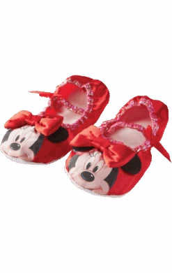 Childrens Red Minnie Mouse Slippers