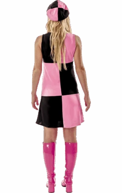 Adult 1960s Pink Chequer Costume 7 Adult 1960s Pink Chequer Costume -Palmer Sales 00018391a02