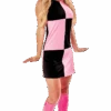 Adult 1960s Pink Chequer Costume 1 Adult 1960s Pink Chequer Costume -Palmer Sales 00018391p