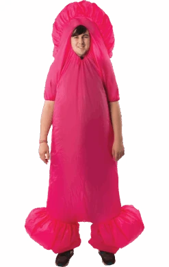 Adult Pink Inflatable Penis Stag Costume