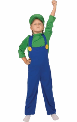 Kids Luigi Super Mario Costume