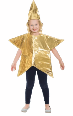 Kids Gold Star Christmas Costume