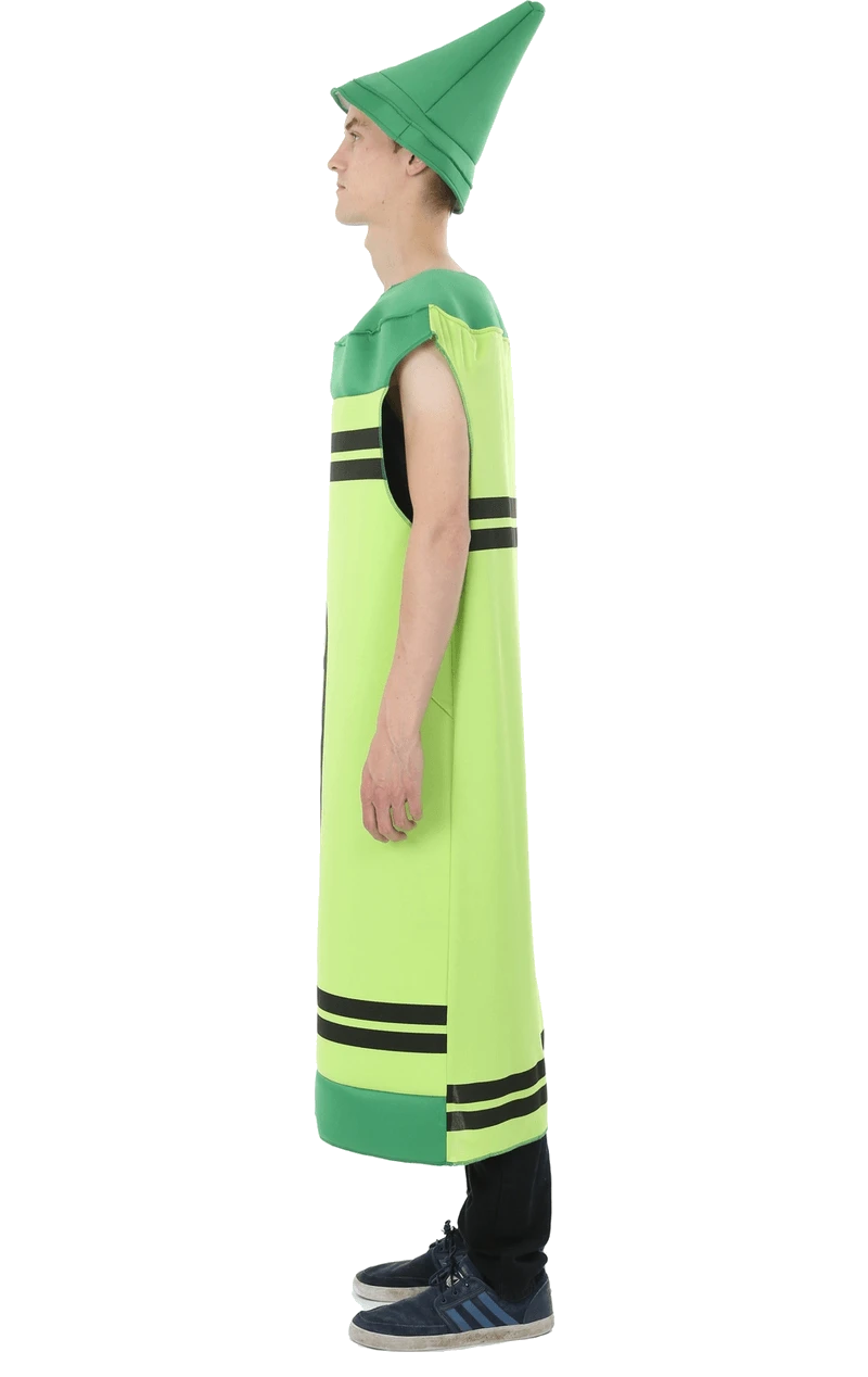 Mens Green Crayon Costume 4 Mens Green Crayon Costume - Image 2