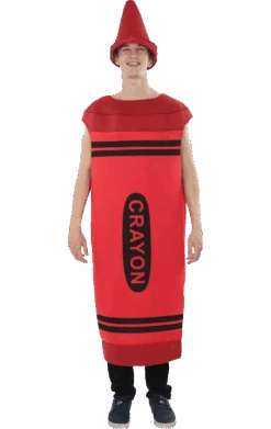 Mens Red Crayon Costume