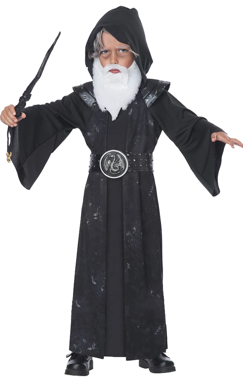 Boys Gothic Wizard Costume 3 Boys Gothic Wizard Costume