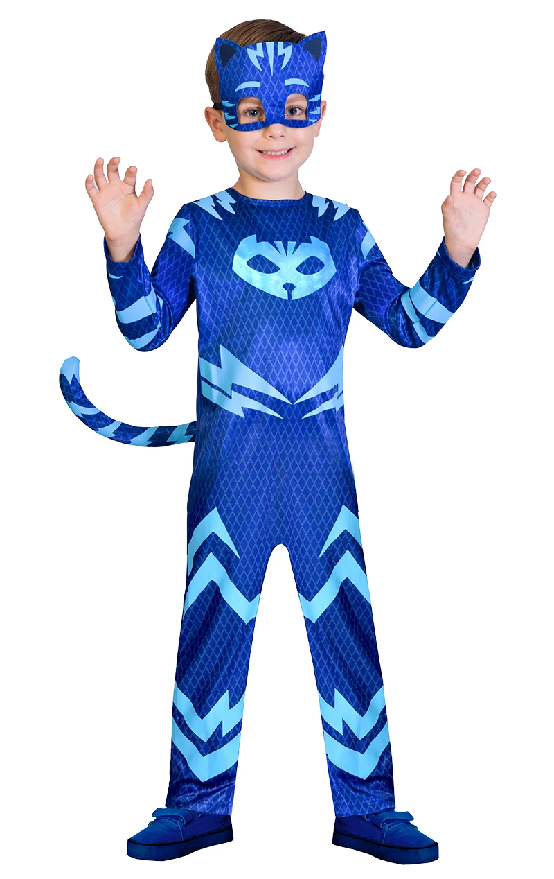 AMSCAN Kids PJ Facepieces Catboy Costume 3 AMSCAN Kids PJ Facepieces Catboy Costume